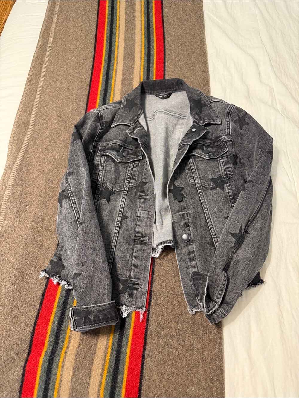 Driftwood Anthropologie Star Denim Jacket SM